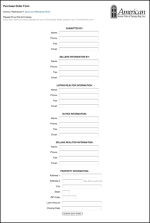 Purchase Order Form